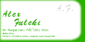 alex fuleki business card